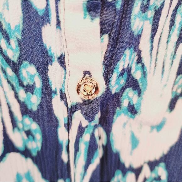 LILLY PULITZER ELSA INDIGO ROMPER SIZE XS - Picture 5 of 6